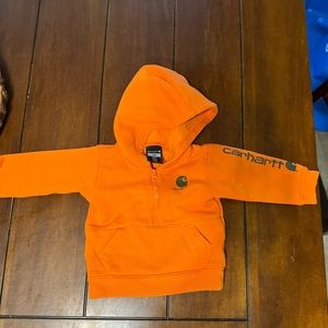 Carhartt Boys' Long-Sleeve Half-Zip Hooded Sweatshirt